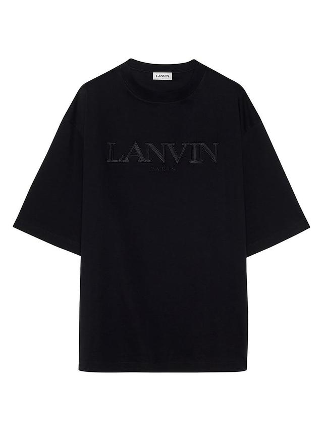 Mens Oversized Logo Paris Embroidered T-Shirt Product Image