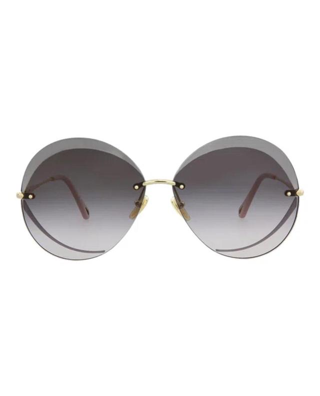 Round-frame Metal Sunglasses In Grey Product Image