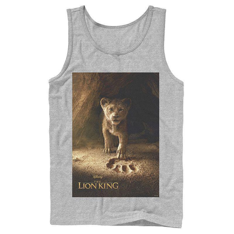 Disneys The Lion King Simba Paw Mens Live Action Movie Poster Tank Top Grey Product Image