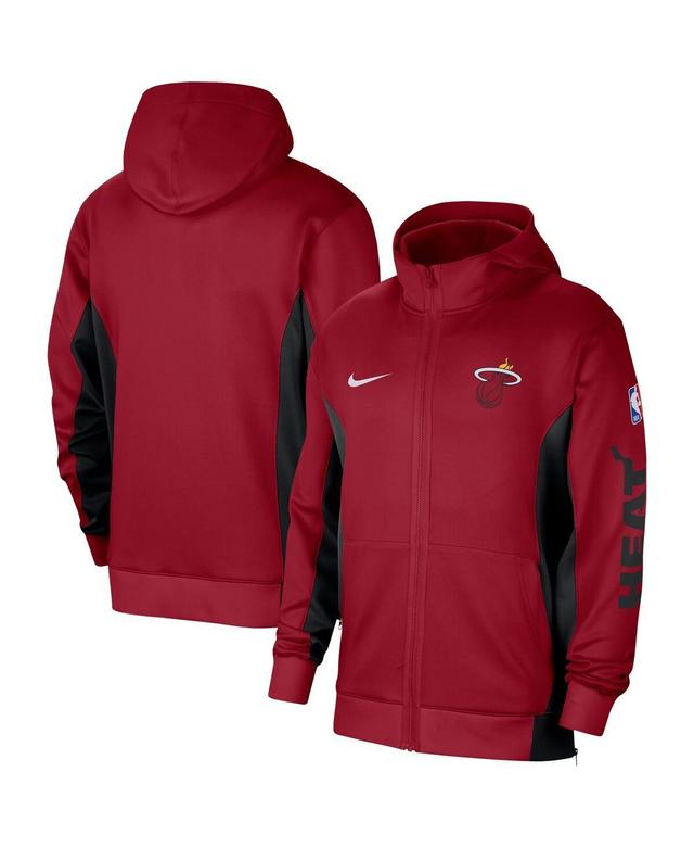 Mens Nike Red Miami Heat 2023/24 Authentic Showtime Full-Zip Hoodie Product Image