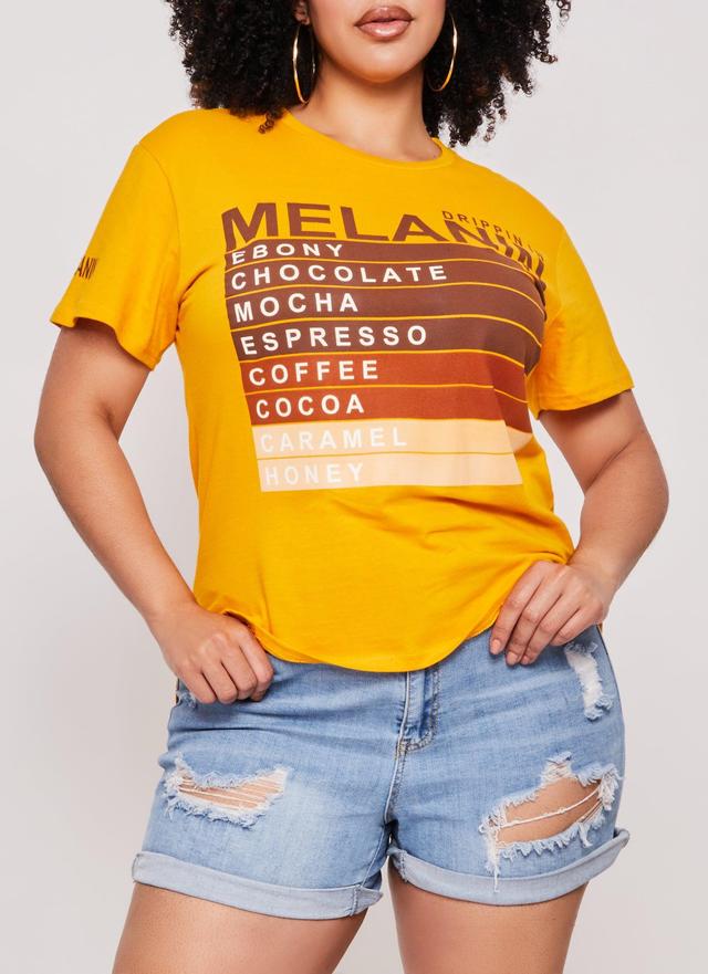 Womens Plus Size Drippin In Melanin Graphic Tee Product Image