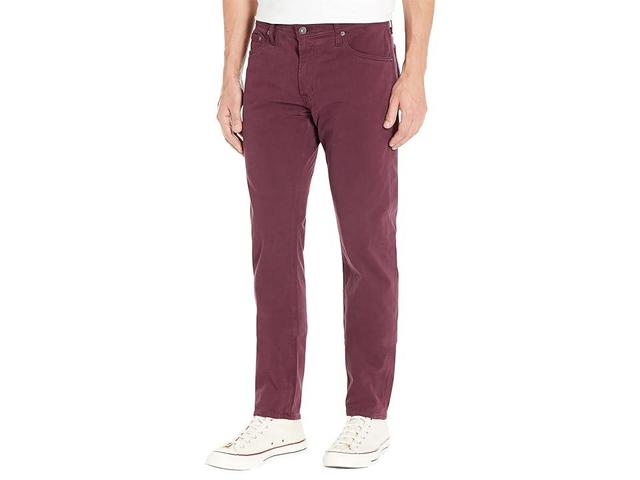 AG Jeans Tellis Modern Slim Leg Sueded Stretch Sateen Pants (Maroon Peak) Men's Casual Pants Product Image