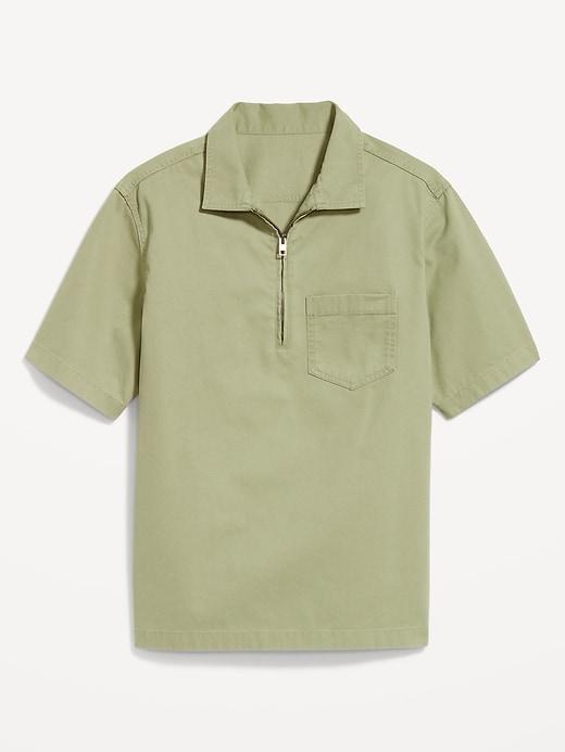 Quarter-Zip Workwear Shirt Product Image