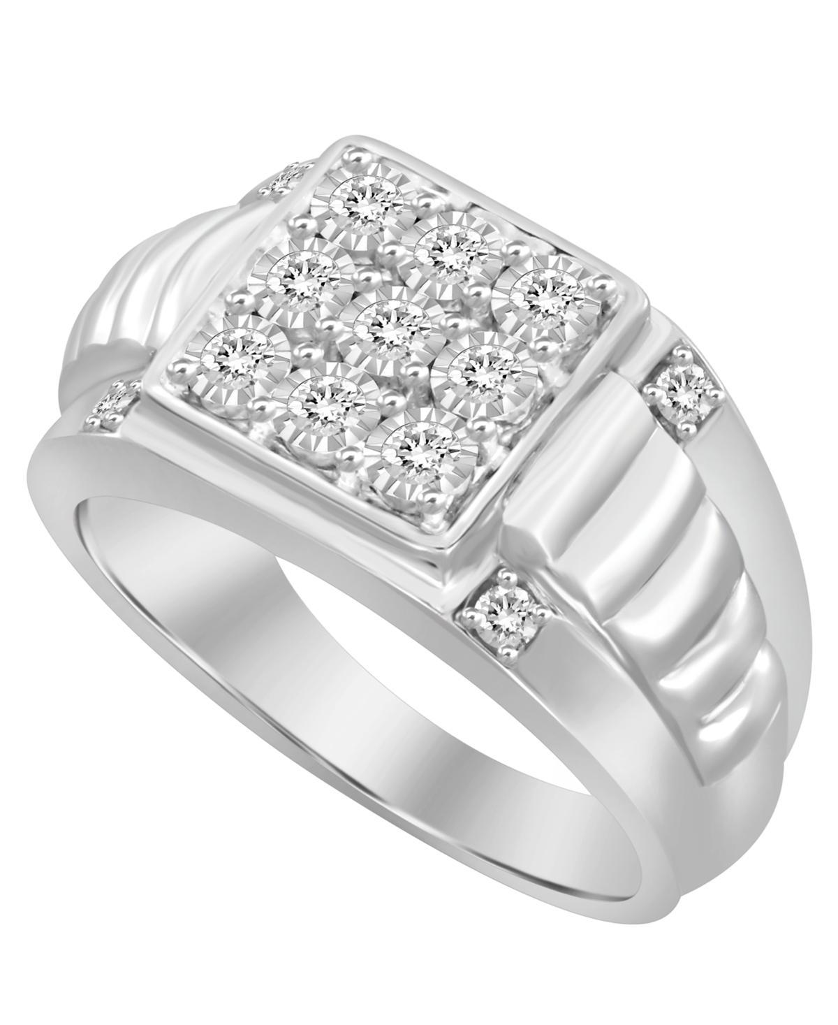 Mens Diamond (1/4 ct. t.w.) Ring in Sterling Silver Product Image