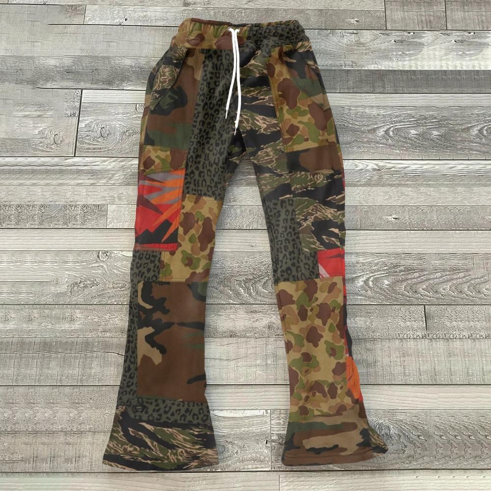 Patchwork Camouflage Print Street Casual Sweatpants Product Image