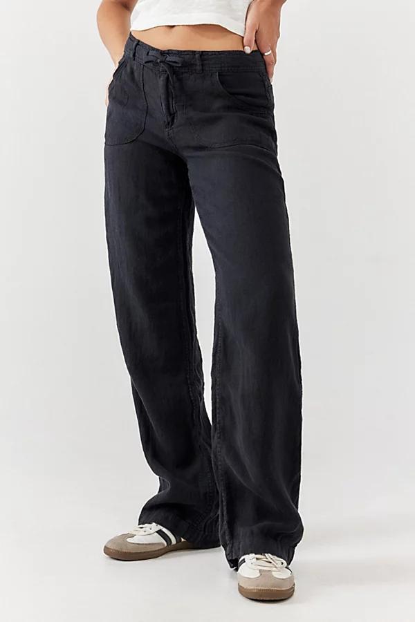 BDG Black Five-Pocket Linen Pant Womens at Urban Outfitters Product Image