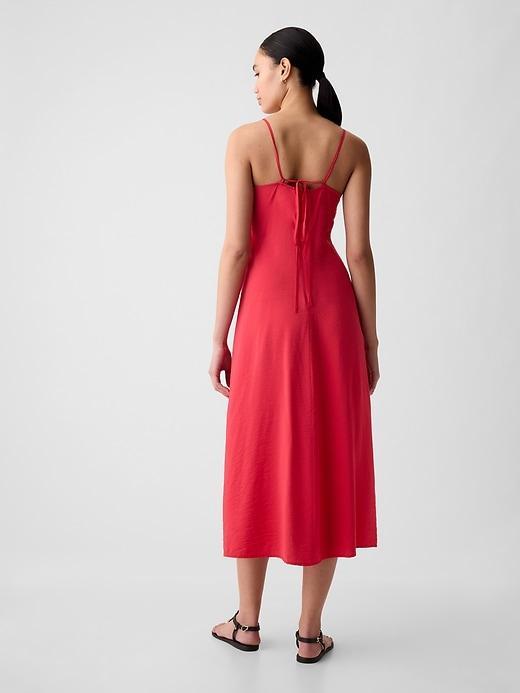 Ruched Slip Midi Dress Product Image