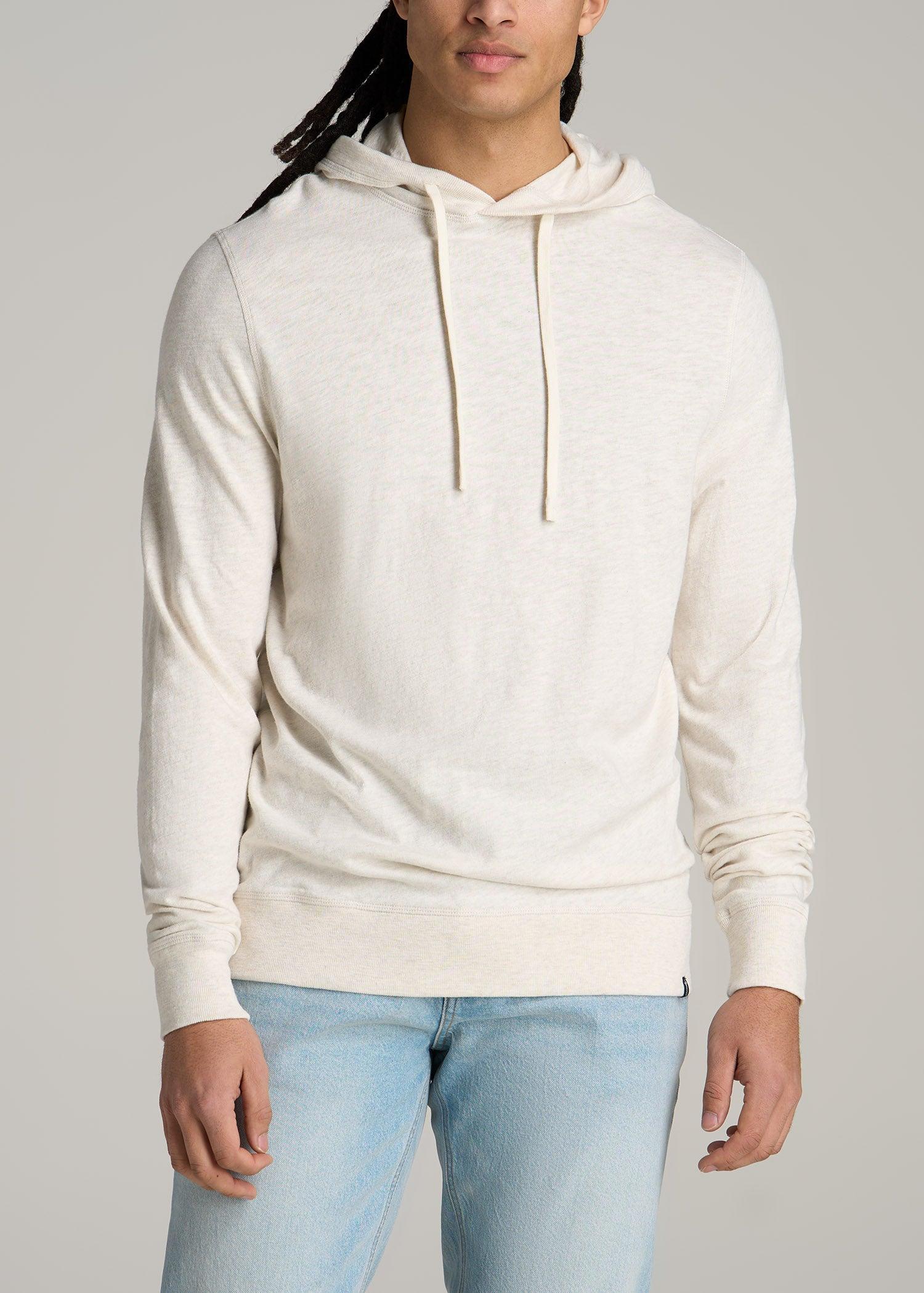 Sunwashed Slub Pullover Men's Tall Hoodie in Heathered Grey Male Product Image