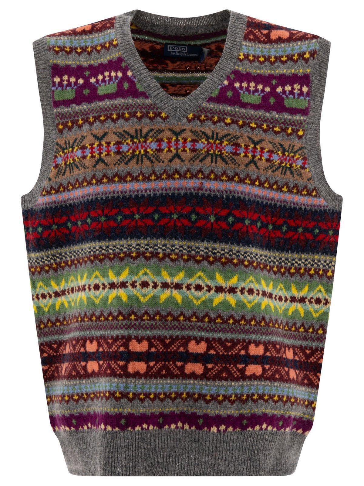 Fair Isle Sweater Vest In Multi Product Image