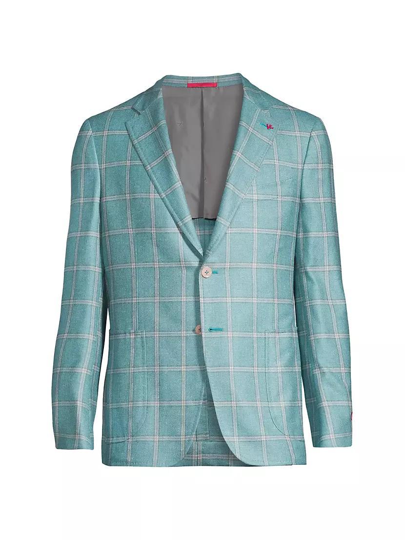 Capri Two-Button Silk & Cashmere Plaid Sport Coat Product Image