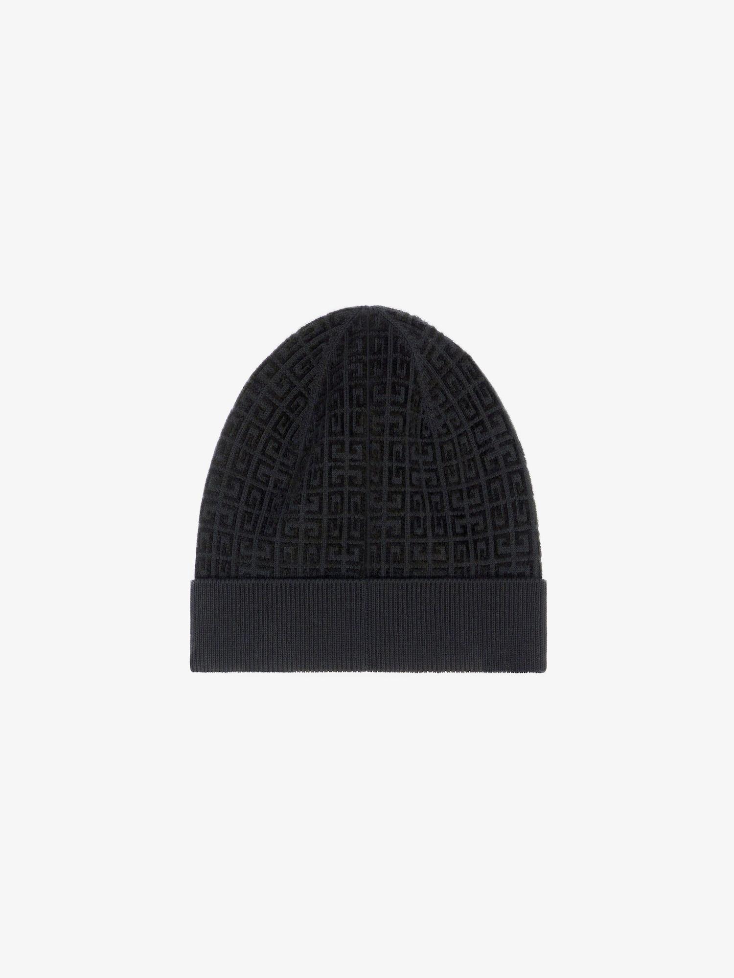 4G beanie in knit with velvet effect Product Image