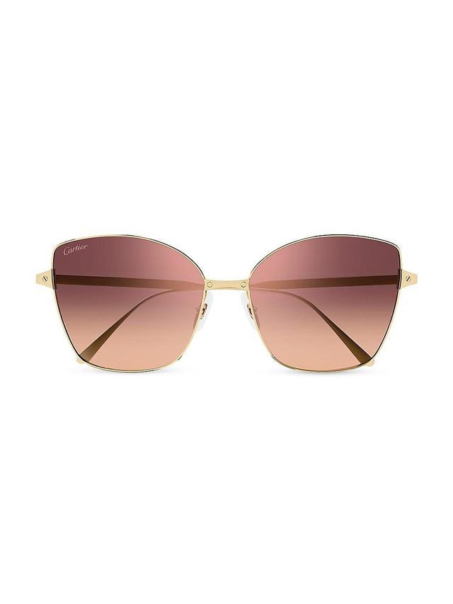 Womens Santos De Cartier 59MM Cat-Eye Sunglasses Product Image