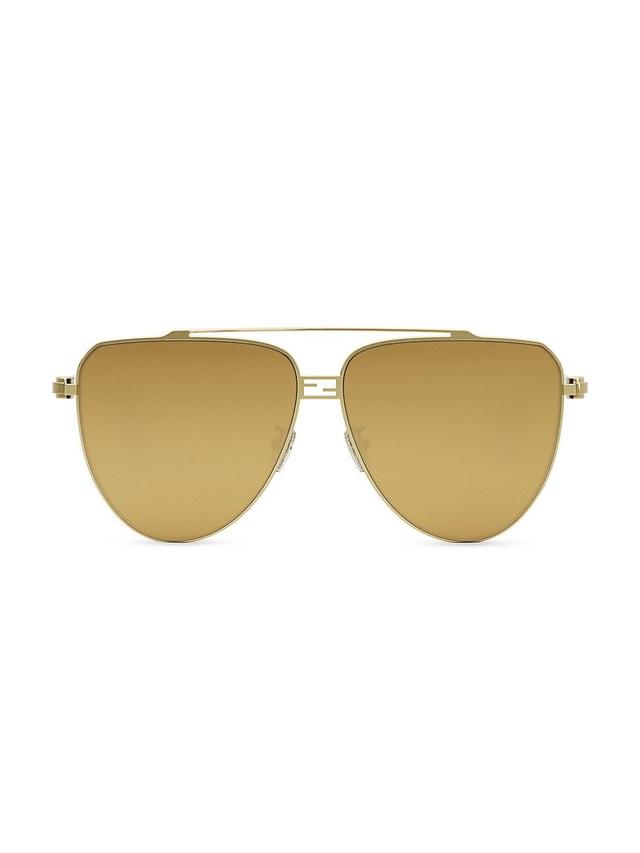 Fendi Baguette Mirrored Pilot Sunglasses, 59mm Product Image