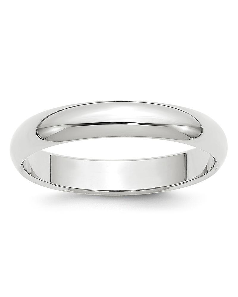 Bloomingdales Mens 4mm Half Round Band Ring in 14K White Gold - 100% Exclusive Product Image