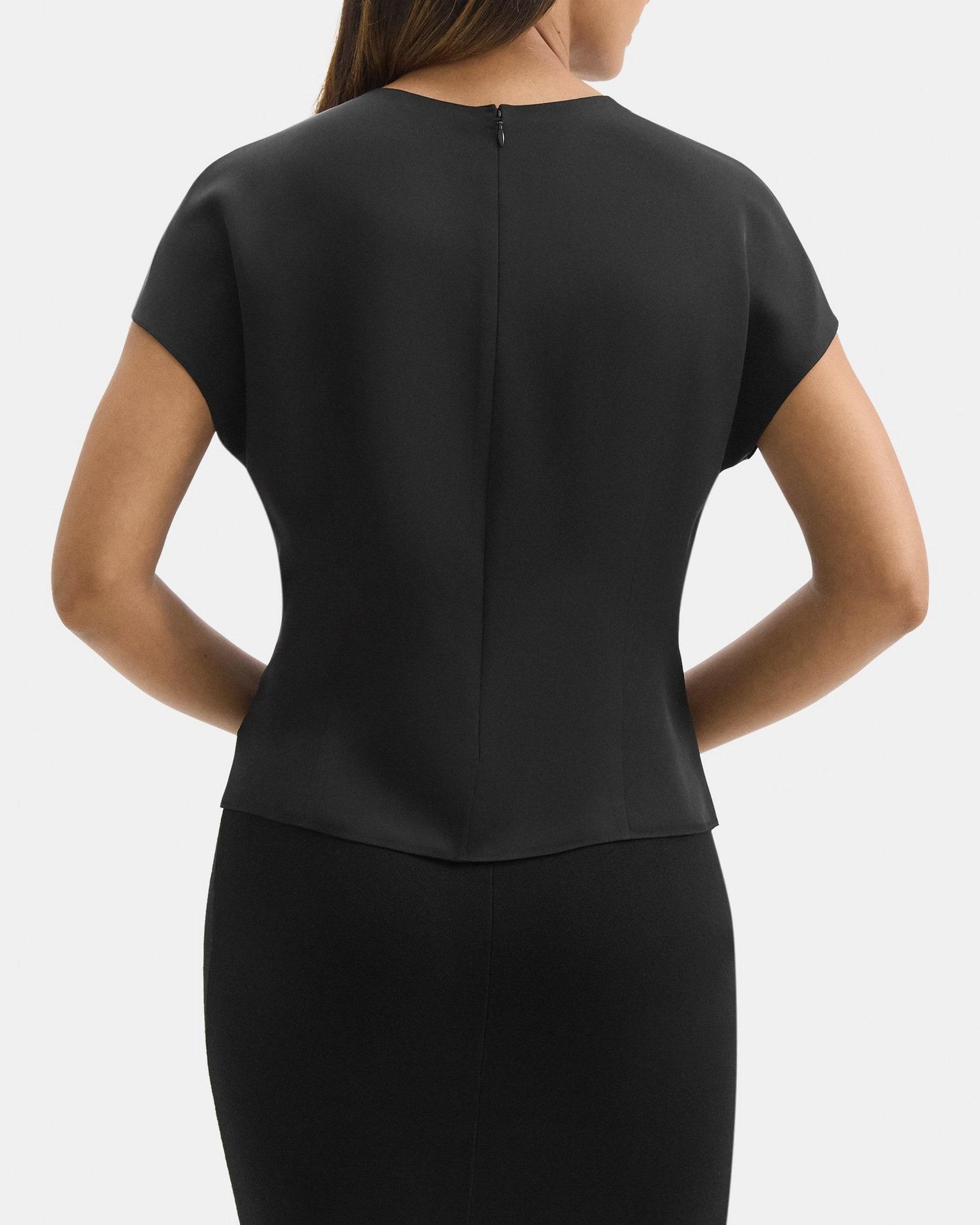 Peplum Top in Silk Product Image