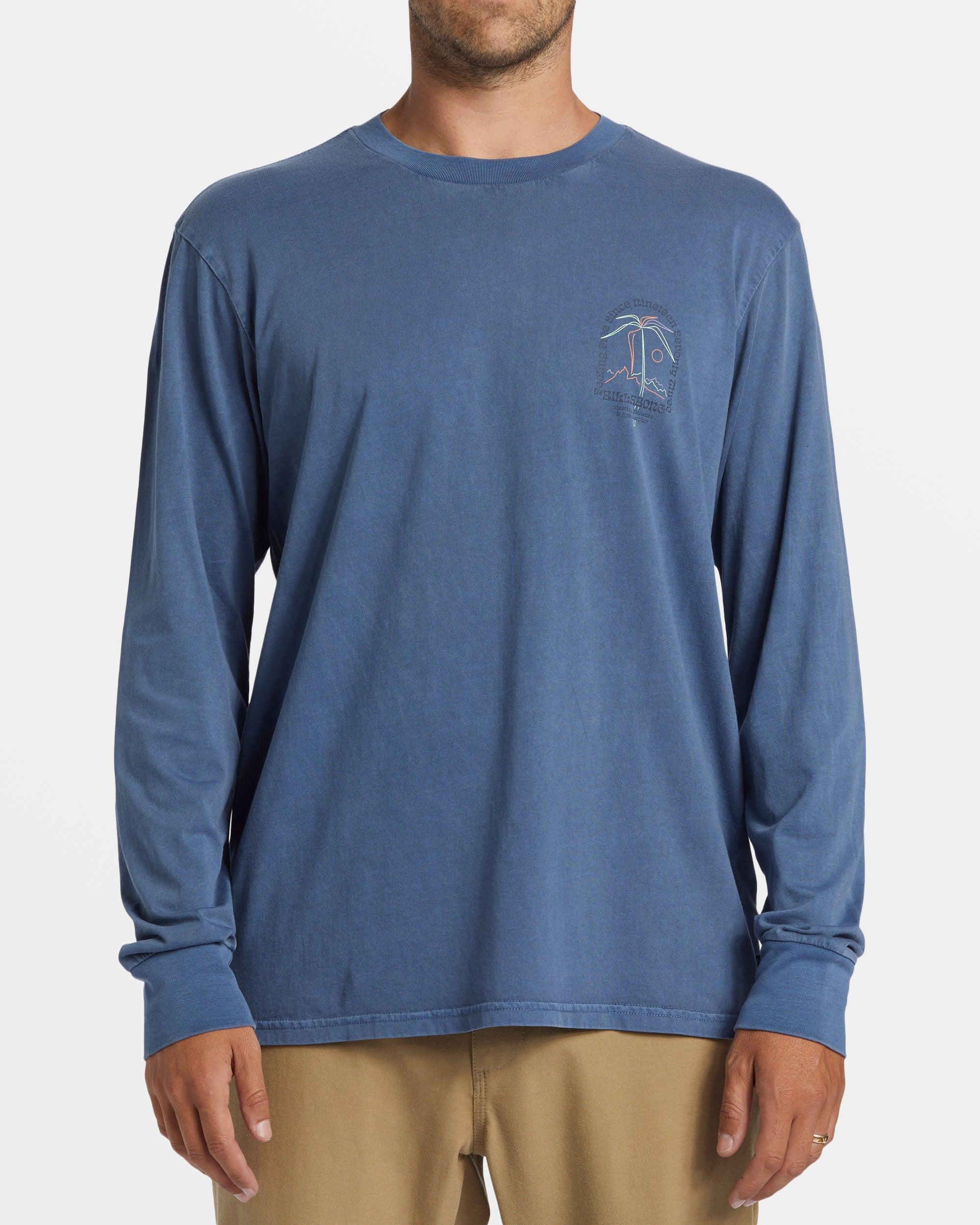 Vacay Long Sleeve T-shirt - Slate Blue Male Product Image