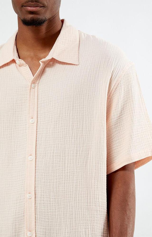 Men's Cropped Boxy Gauze Camp Shirt - Product Image