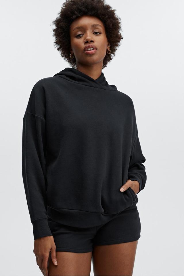 Fabletics Eco Go-To Pocket Hoodie Womens black Size M Product Image