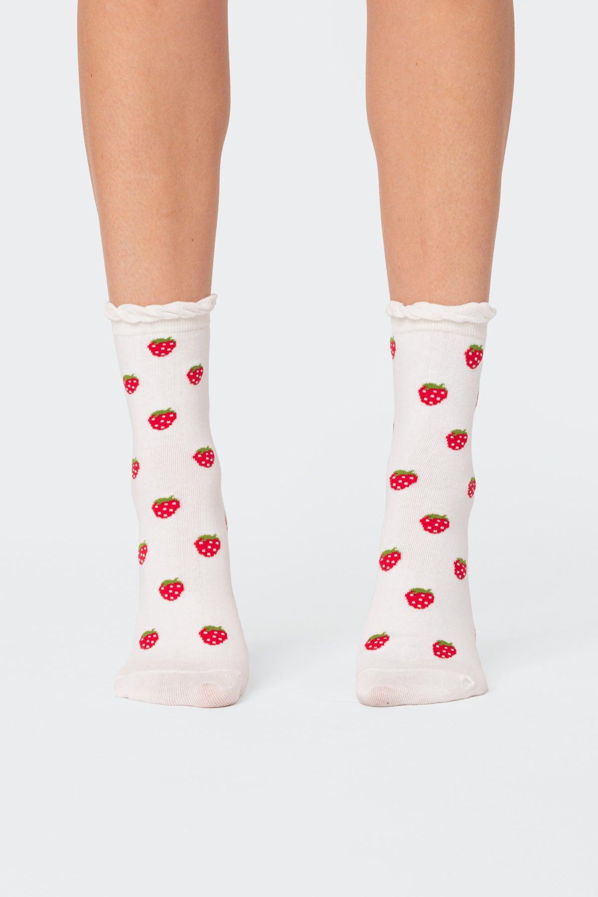 Strawberry Frill Socks Product Image