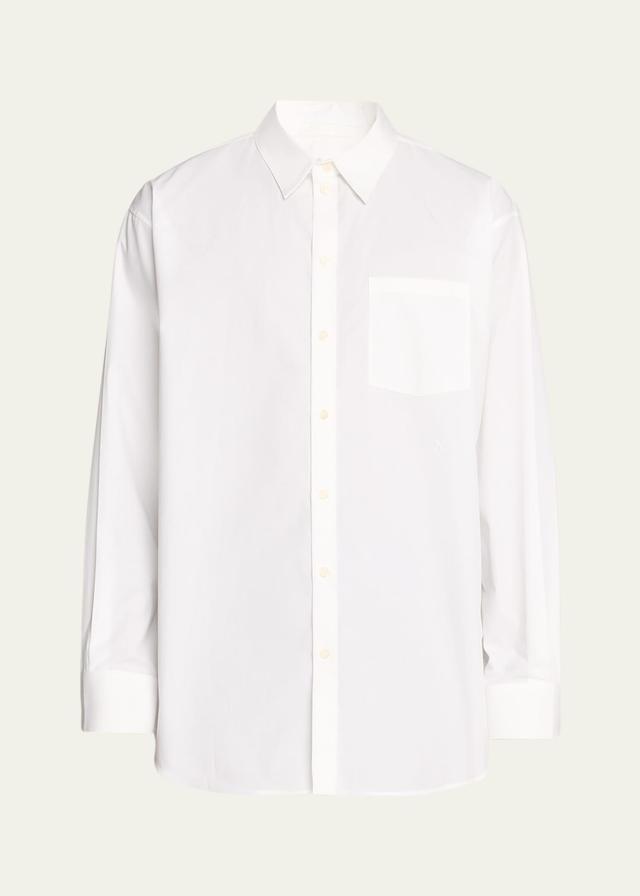 Mens Cotton Oversized Button-Down Shirt Product Image