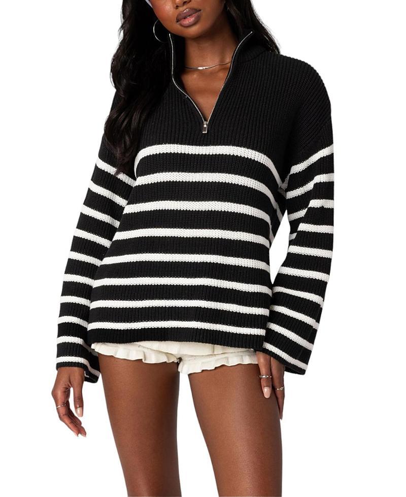 Edikted Oversized Quarter Zip Sweater Product Image