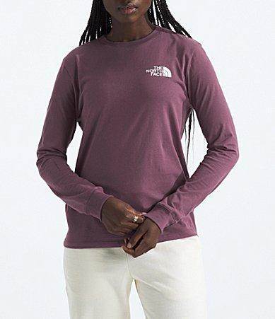 The North Face Womens Brand Proud Graphic Print Crew Neck Long Sleeve Tee Shirt Product Image