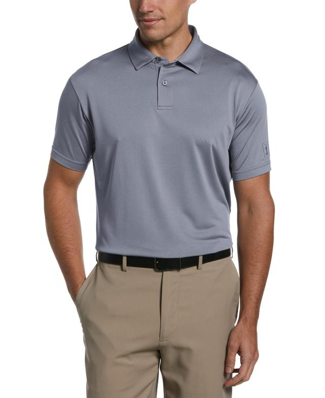 Pga Tour Mens Birdseye Textured Short-Sleeve Performance Polo Shirt Product Image