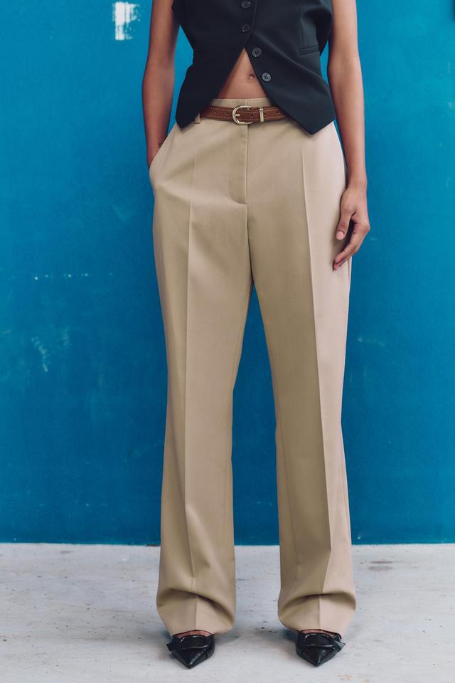 BELTED STRAIGHT LEG PANTS Product Image