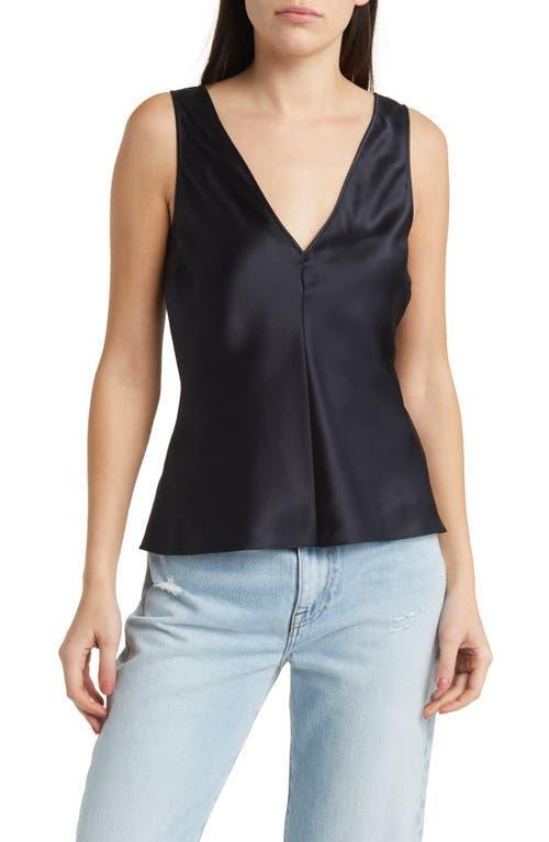 FRAME Double V-Neck Silk Tank Product Image