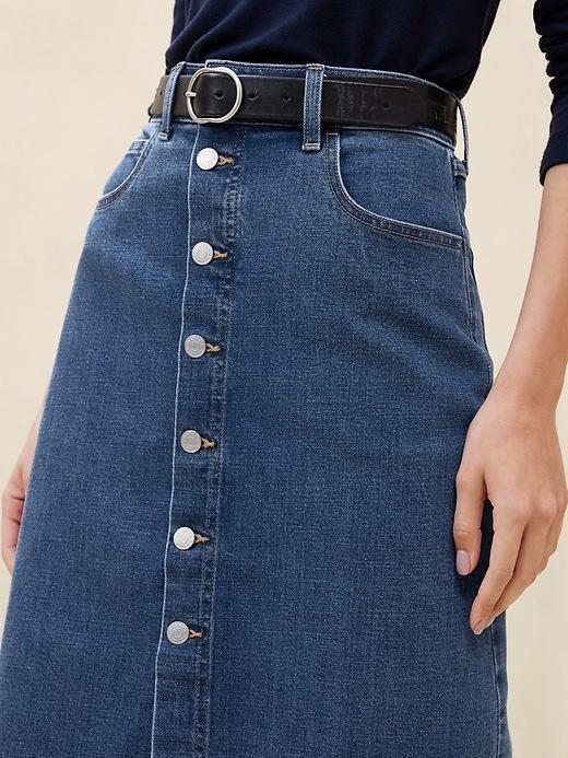 Denim Midi Skirt Product Image