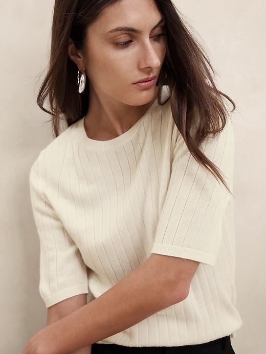 Nezha Merino Ribbed Sweater Product Image