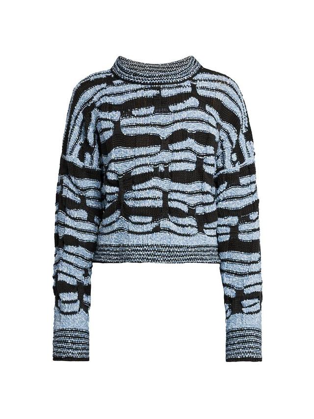 Mens Distorted Striped Sweater Product Image