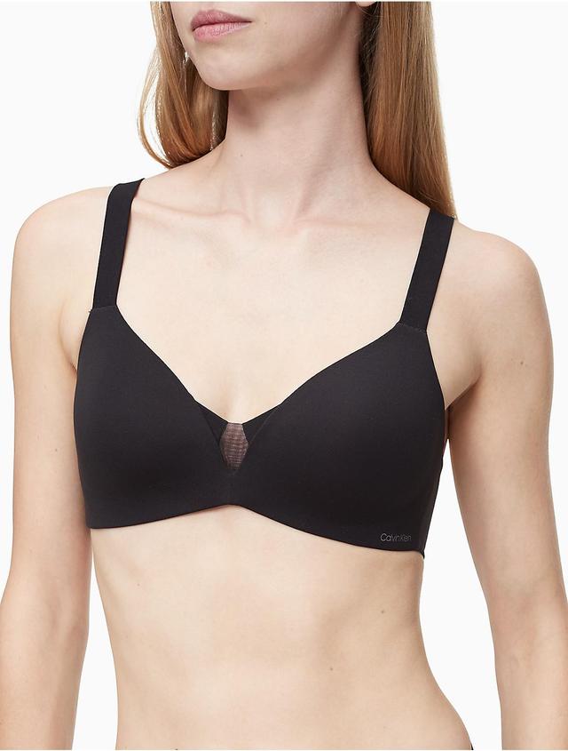 Calvin Klein Womens Effortless Motion Lightly Lined Demi Bra - Black - XS Product Image