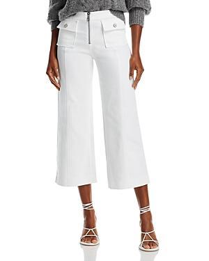 Womens Azure Cropped Wide-Leg Pants Product Image