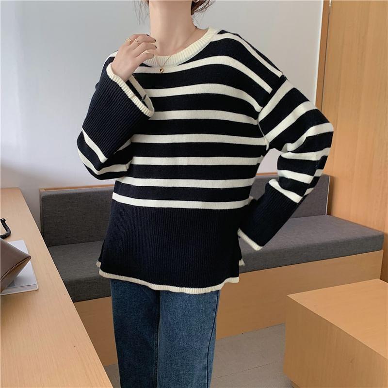 Crewneck Striped Sweater Product Image