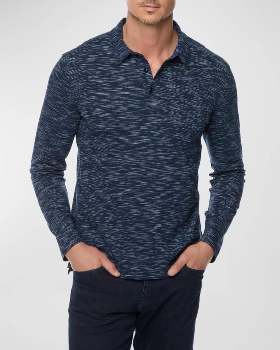 Mens Thales Knit Long-Sleeve Polo Shirt Product Image