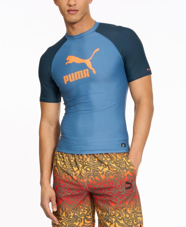 Puma Mens Archive Performance-Fit Short-Sleeve Swim Shirt Product Image