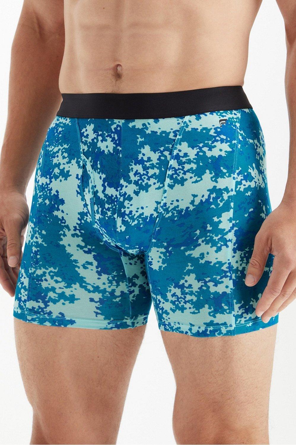 Fabletics Men The 24-7 Boxer Brief male Nordic Blue Nueue Camo Size L Product Image