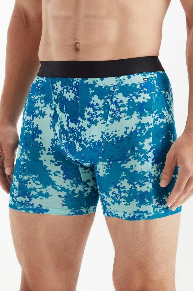 Fabletics Men The 24-7 Boxer Brief male Nordic Blue Nueue Camo Size XS Product Image