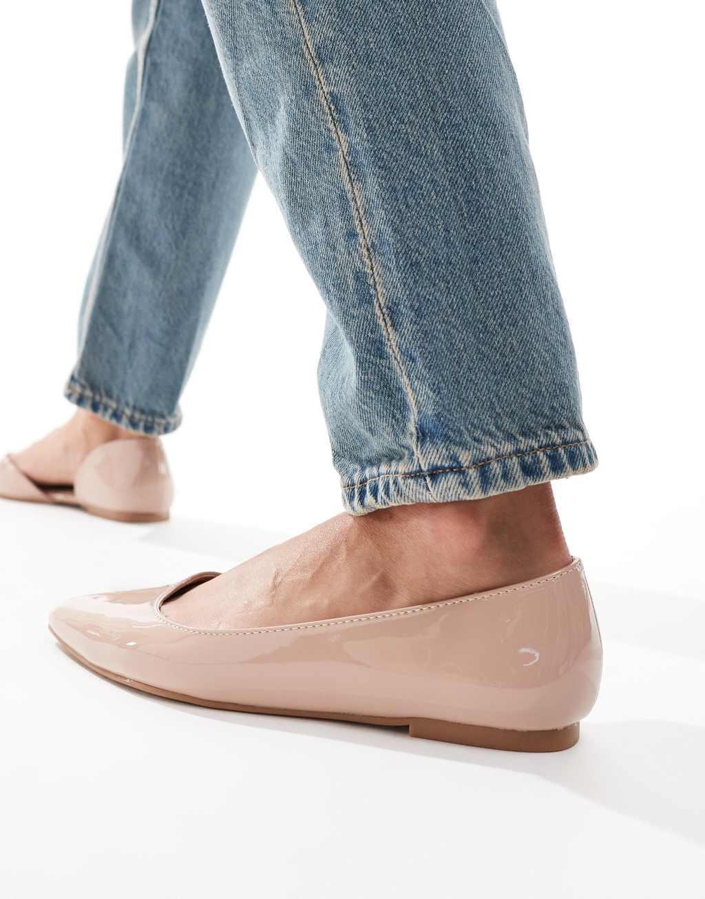 ASOS DESIGN Wide Fit Virtue dorsay pointed ballet flats Product Image