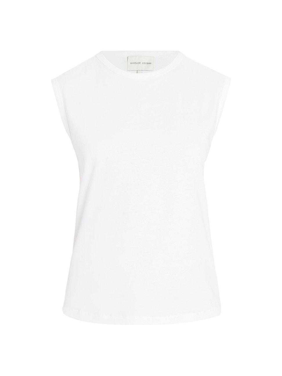 Loulou Studio Brani Sleeveless Cotton T-Shirt Product Image