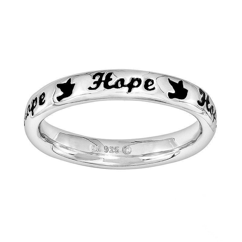 Simply Stacks Sterling Silver Hope Band Ring - Silver Product Image