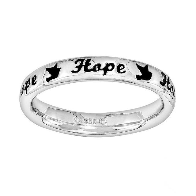 Simply Stacks Sterling Silver Hope Band Ring - Silver Product Image