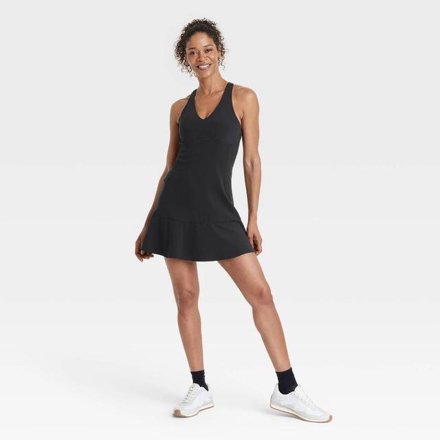 Womens Everyday Soft Double V Active Dress - All In Motion Black Product Image