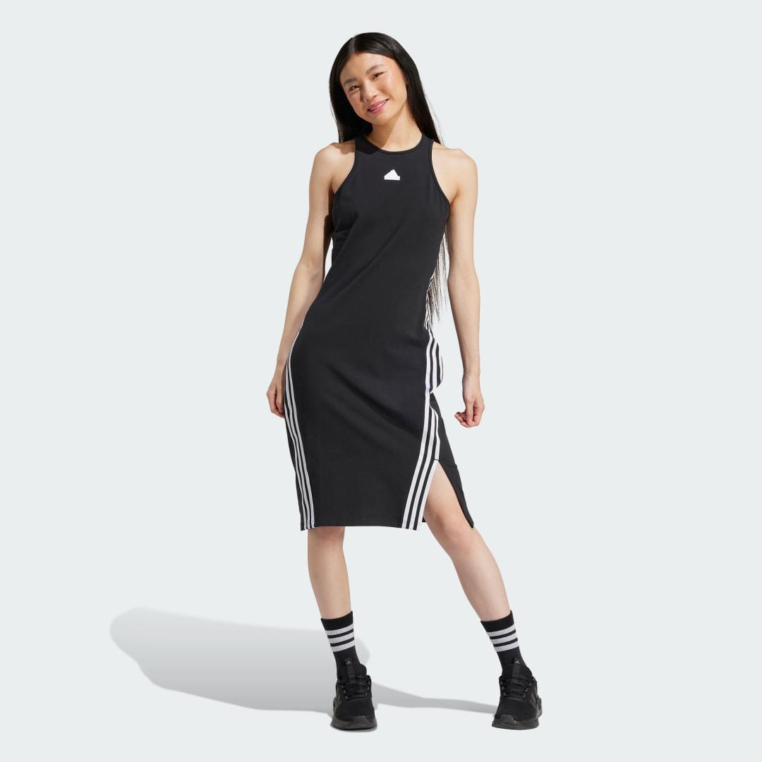 adidas Future Icons 3-Stripes Dress Black S Womens Product Image