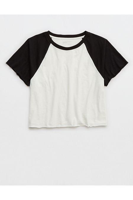 Aerie Cropped Raglan T-Shirt Women's Product Image