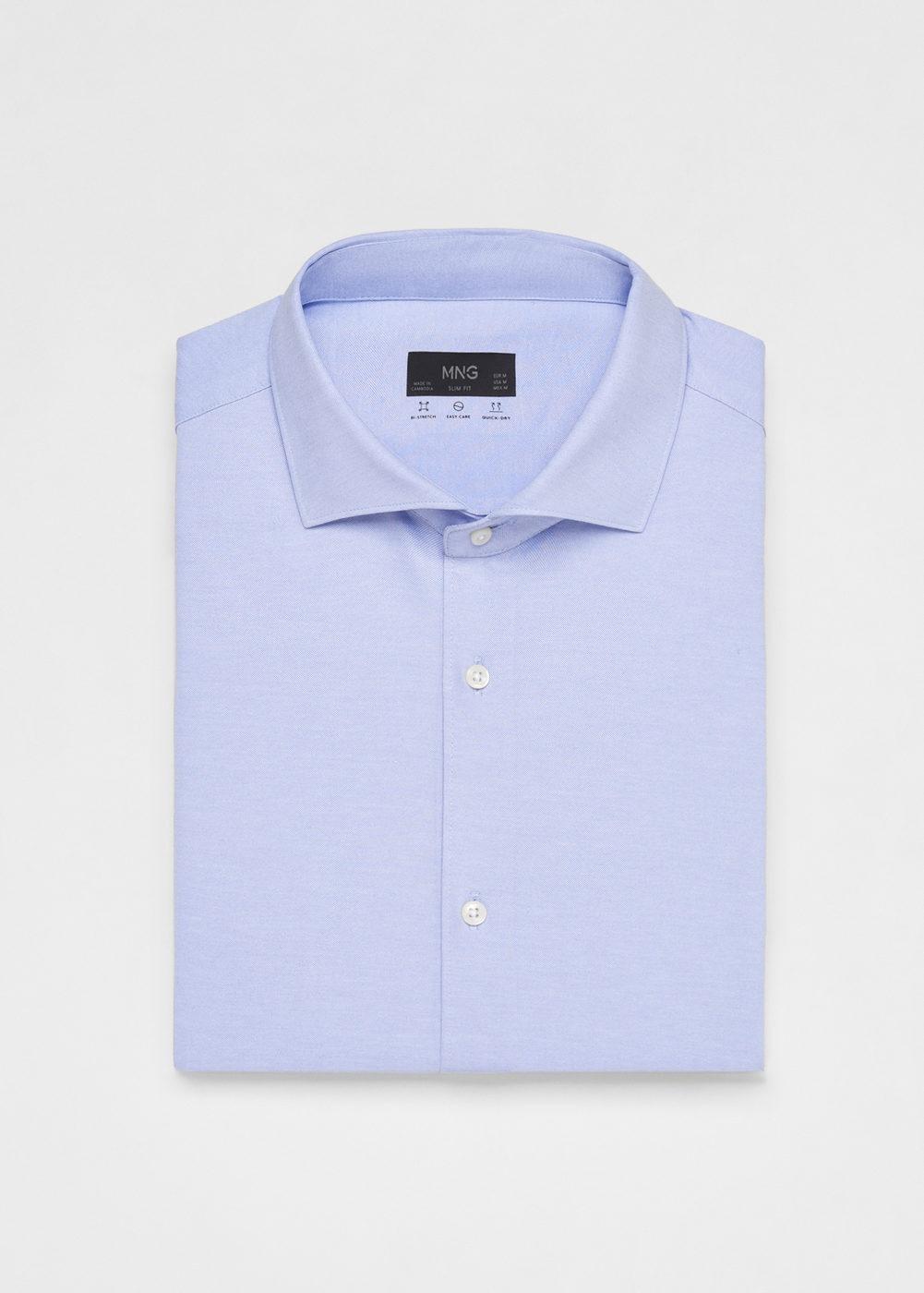 MANGO MAN - Slim fit cotton suit shirt sky blueMen Product Image