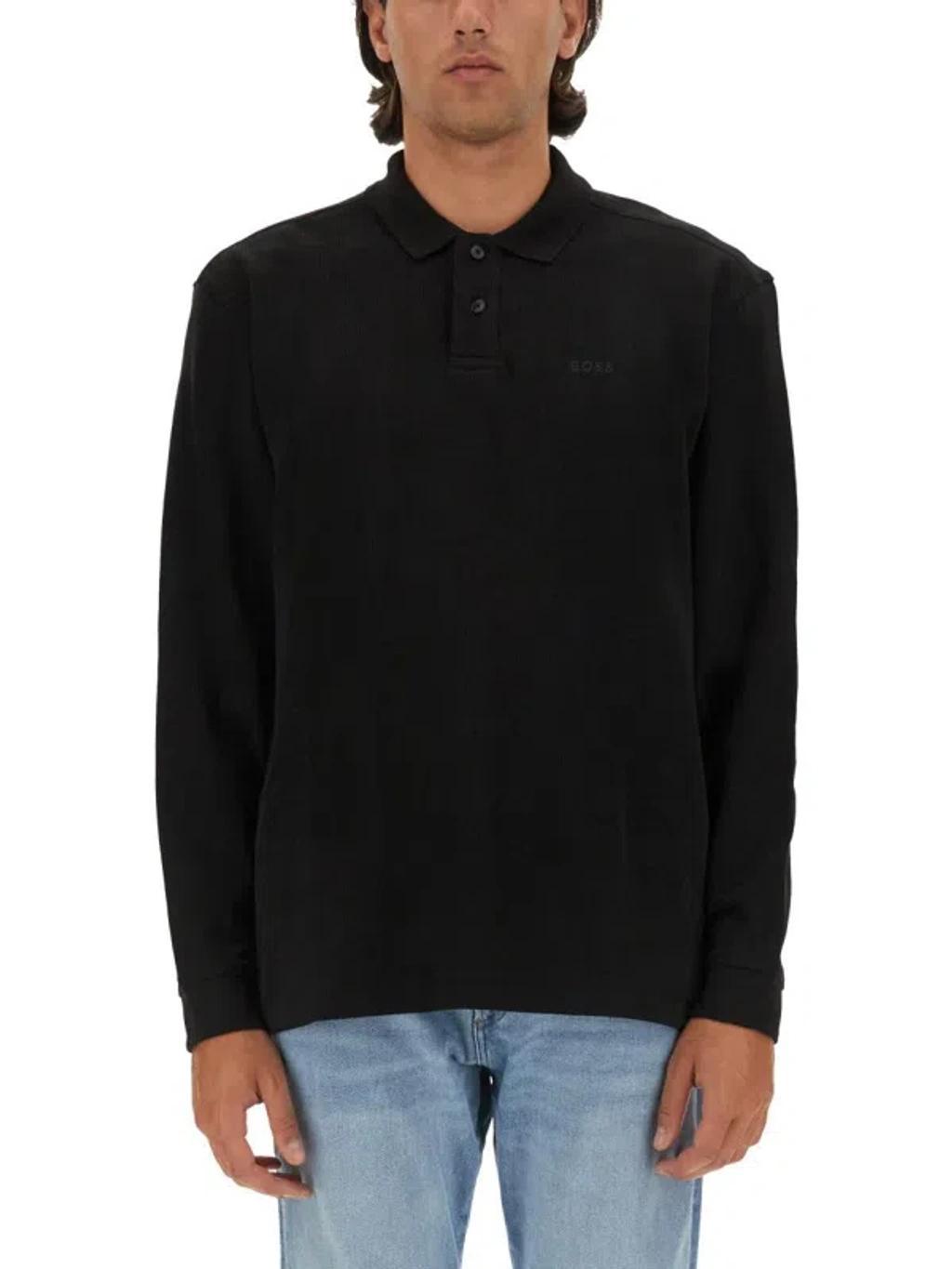 HUGO BOSS Boss Polo With Logo In Black 001 Product Image