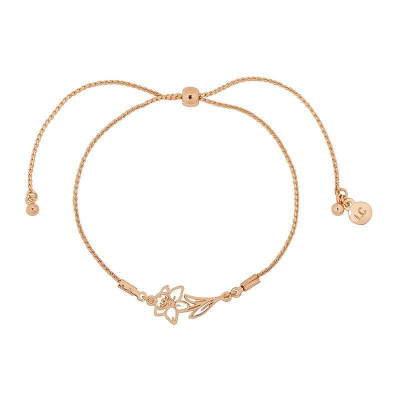 LC Lauren Conrad Daffodil Adjustable Bracelet, Womens, Gold Tone Product Image