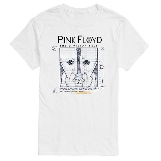 Big & Tall Pink Floyd Division Bell Tee, Mens White Product Image